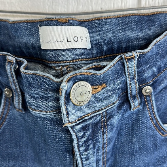 Ann Taylor Loft Size 29/8 5-Pocket Slim Pockets Blue Denim Jeans 26.5” inseam - Picture 1 of 8